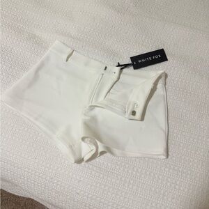 White Fox Boutique High Waist White Shorts
